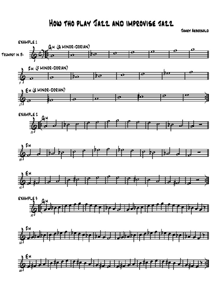 How to play and improvise Jazz Bb PDF