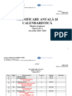 Planificare Anuală Și: Calendaristică