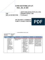 Analisis SKL Ki KD Kelas Vi