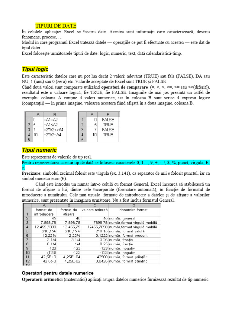 Tipuri de Date | PDF