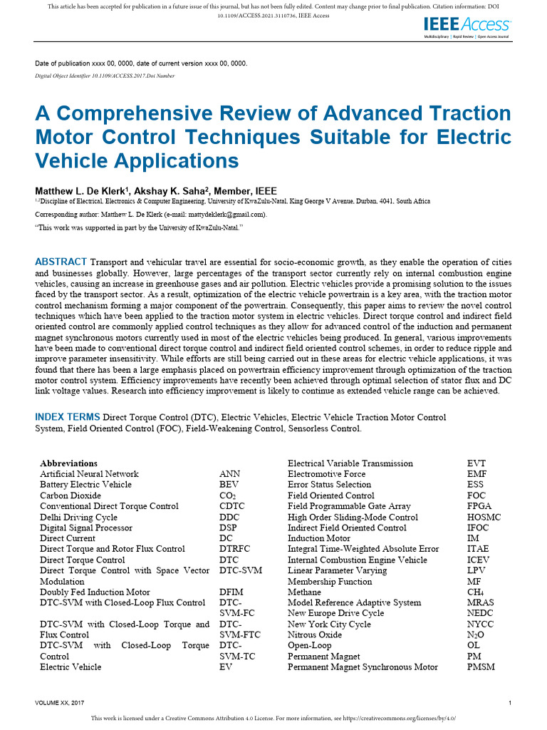 A Comprehensive Review of Advanced Traction Motor PDF