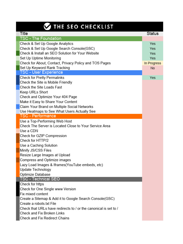 The SEO Checklist Template V2 0 PDF The SEO Checklist Template V2 0 PDF