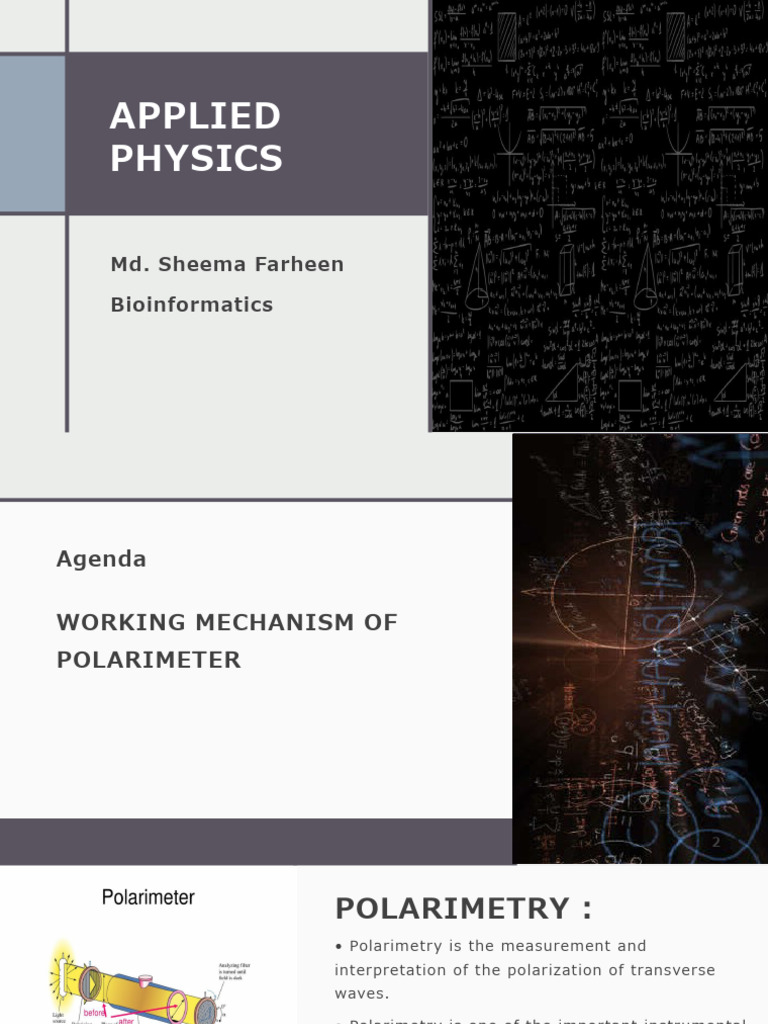 Working Mechanism of Polarimeter(Physics) PDF