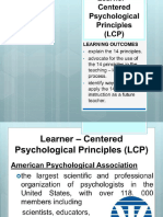 3learner Centered Psychological Principles LCP