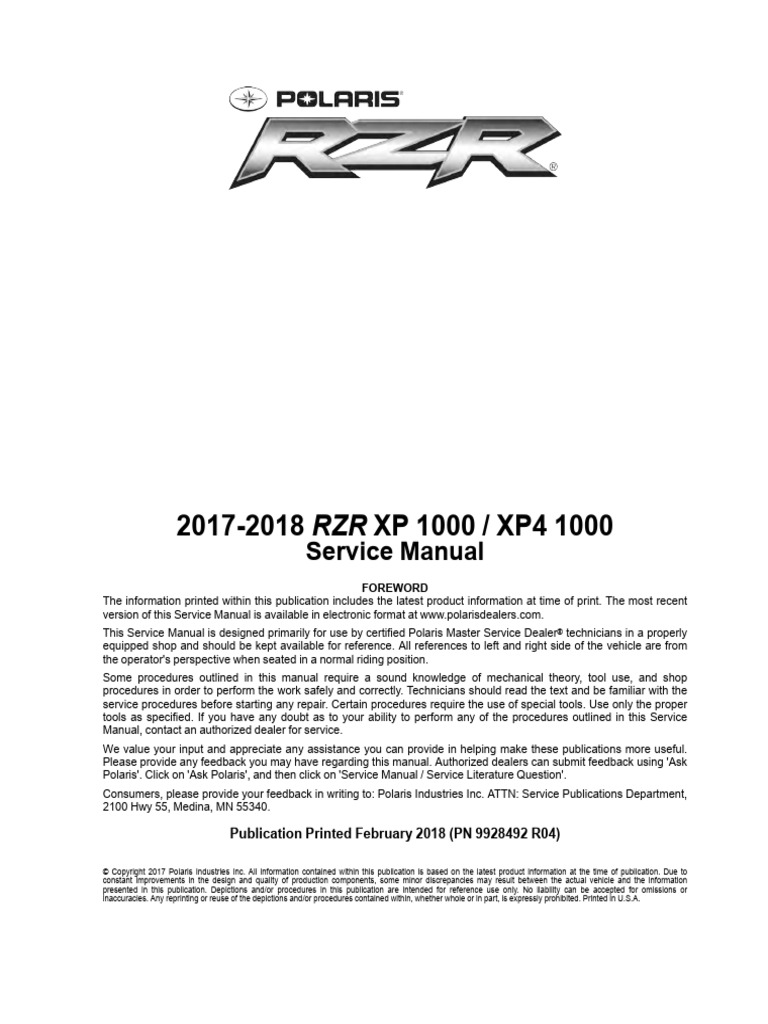 rzr_xp_1000_2017 | PDF