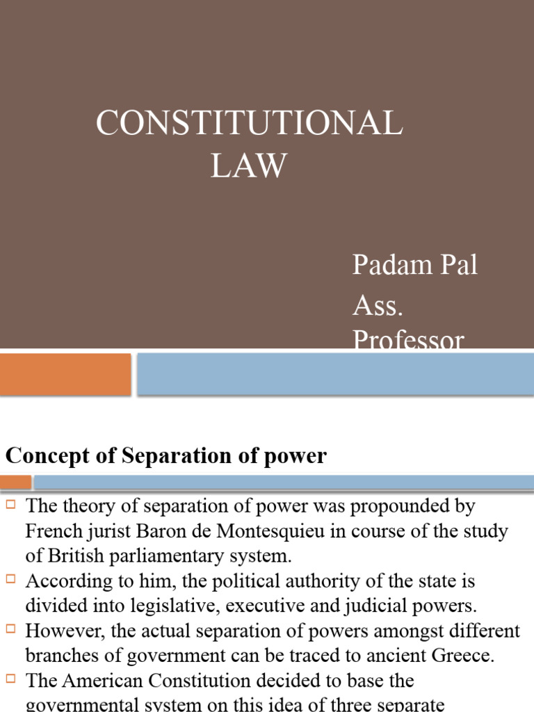 Separation of Powers Explained | PDF | Separation Of Powers | Legislature