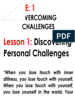 Lesson 1 Discovering Personal Challenges Your Initial Tasks