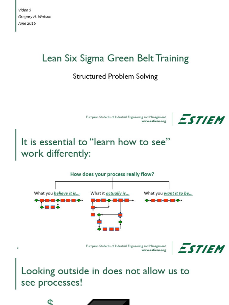 01A Initiating A LSS Project Video Slides | PDF