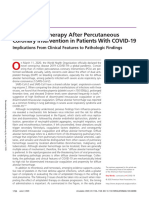 Circulation: Antiplatelet Therapy After Percutaneous Coronary Intervention in Patients With COVID-19