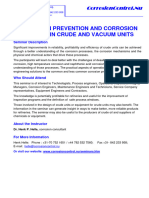 Corrosion Prevention & Corrosion Control in Crude & Vacuum Units
