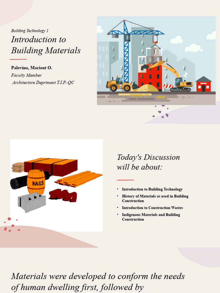 Module 1 Introduction To Building Materials | PDF