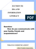 Introduction To Media and Information Literacy