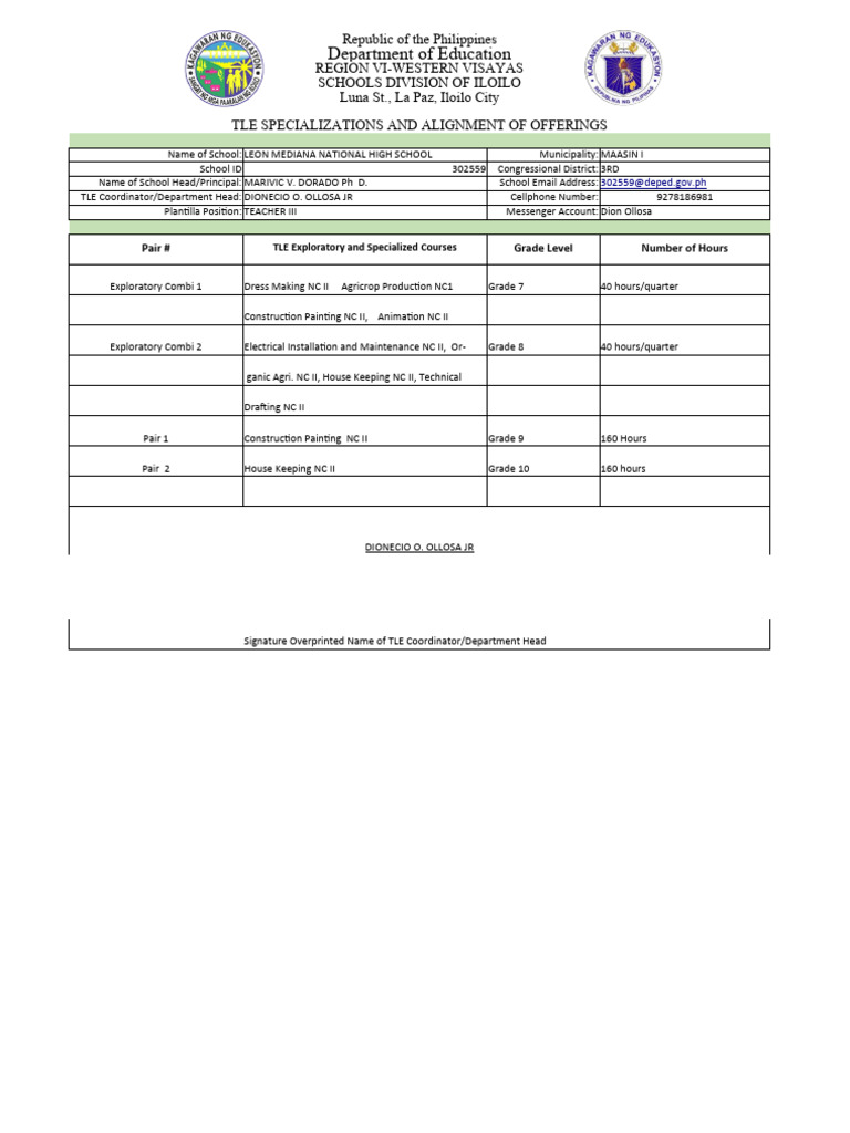Worksheet For Alignment | PDF