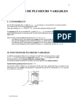 Fonctions de Plusieurs Variables - JC DUCHEIN