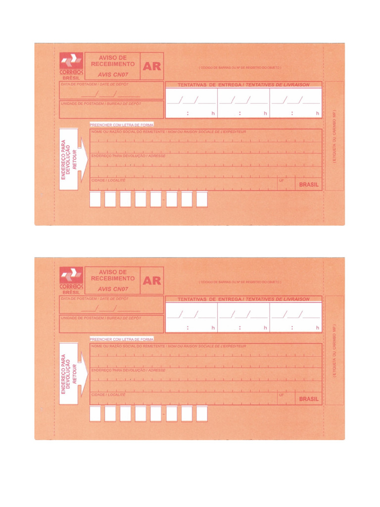Aviso de Recebimento | PDF