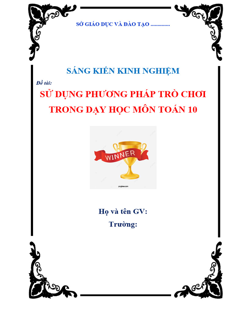 SKKN Trò Chơi Toan 10 KNTT | PDF