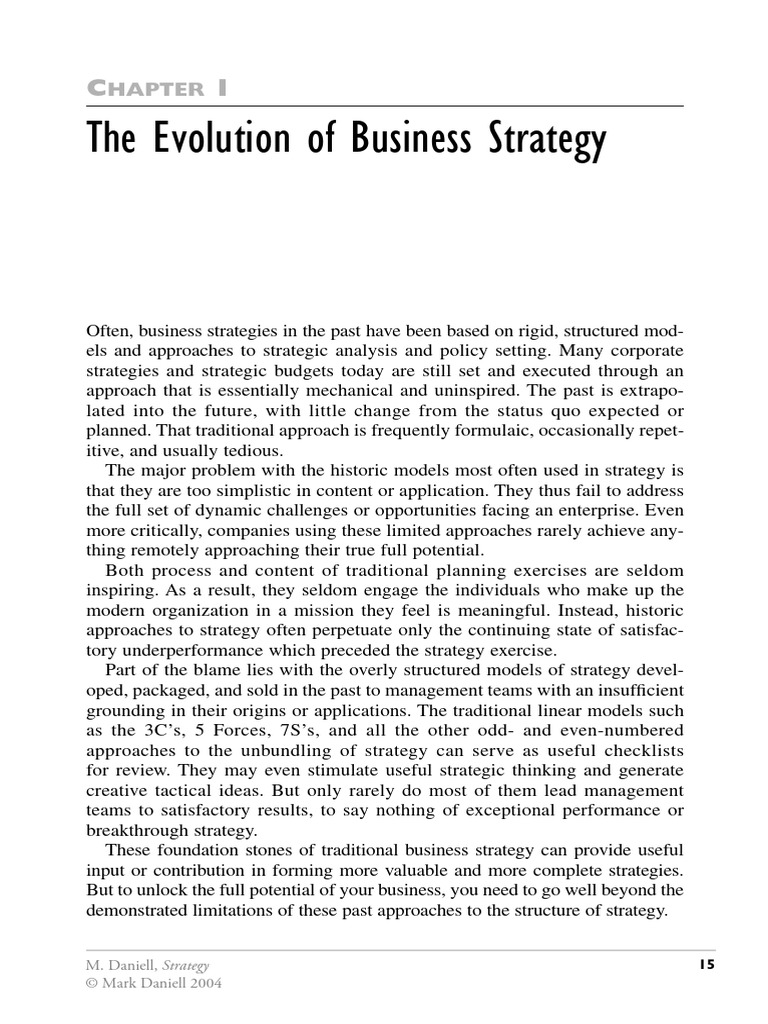 Evolution of Business Strategy | PDF