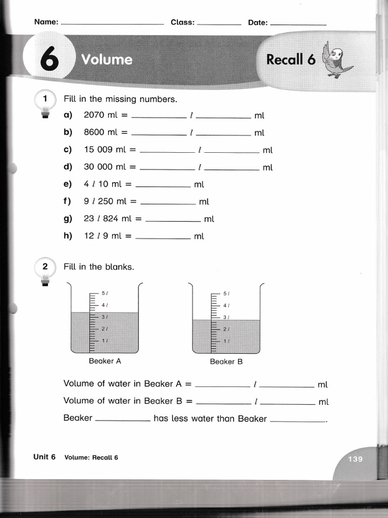 Volume Workbook | PDF