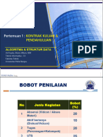 #1 - Kontrak Perkuliahan & Pendahuluan Algoritma Dan Struktur Data