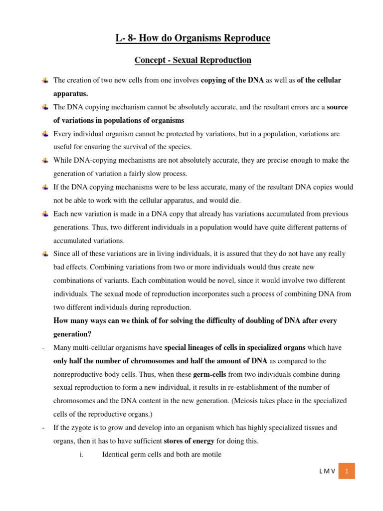 Grade 10How Do Organims Reproduce 2Sexual Reproduction Introduction