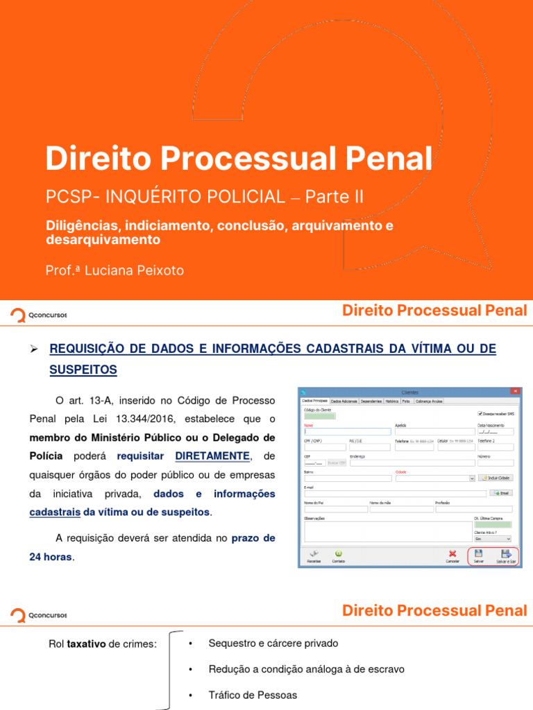 PCSP - Inquérito Policial Parte II | PDF