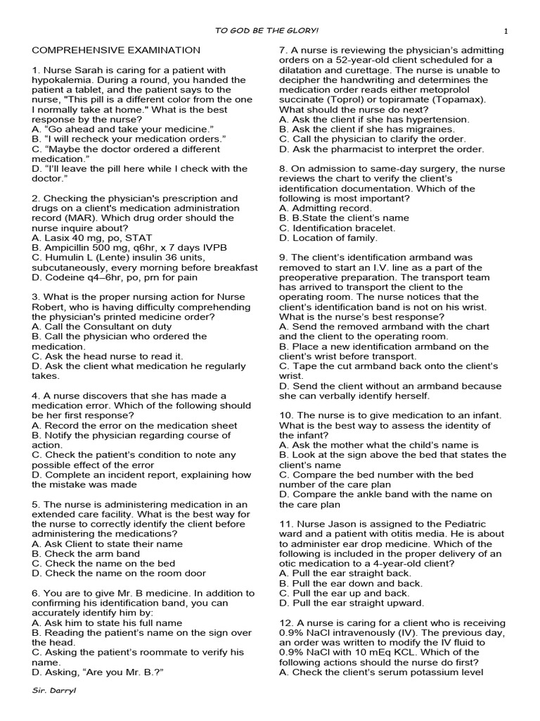 Nursing Procedures and Medication Safety | PDF | Intravenous Therapy ...