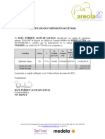 Certificados de Composicion Societaria Areola Ltda 2022