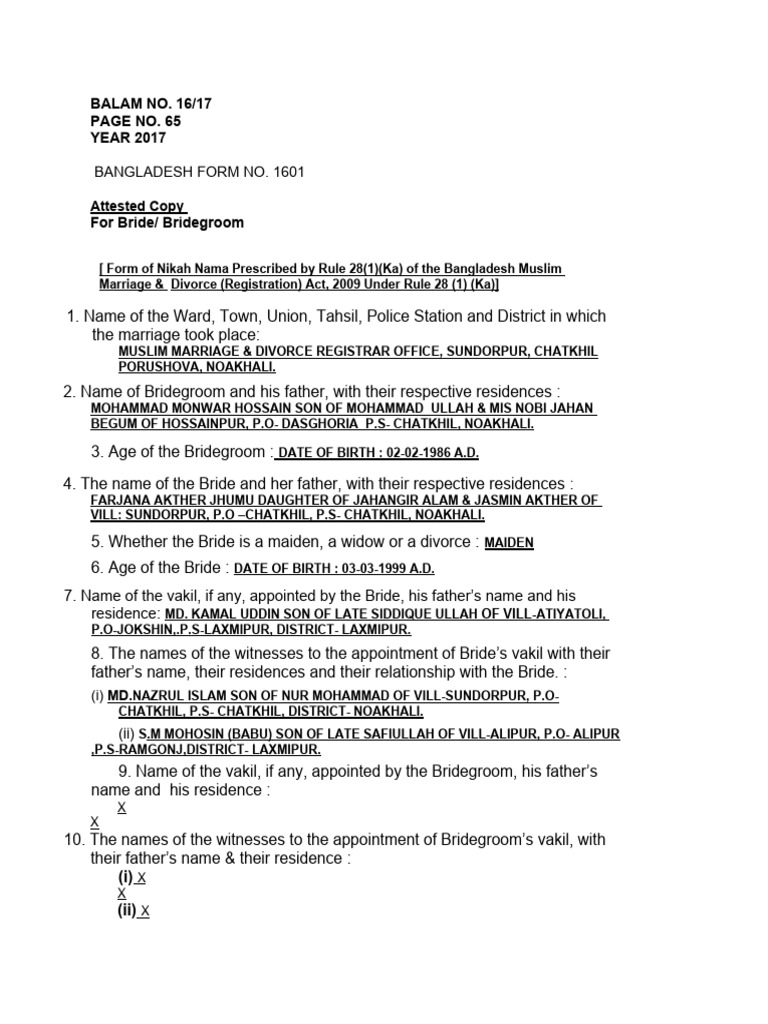 Nikha Nama | PDF