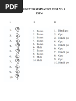 Grade 4 Summative Test Answer Key | PDF