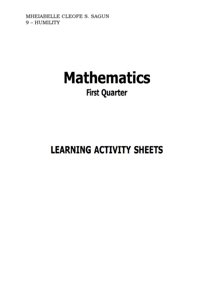 My Math | PDF