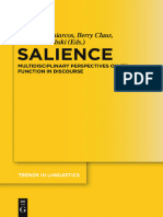 [Trends in Linguistics. Studies and Monographs] Christian Chiarcos, Berry Claus, Michael Grabski (Editors) - Salience_ Multidisciplinary Perspectives on Its Function in Discourse (Trends in Linguistics. Stud