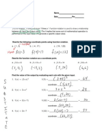 Algebra 1 Name Function Notation #1 Date Per Evaluating: F F F F