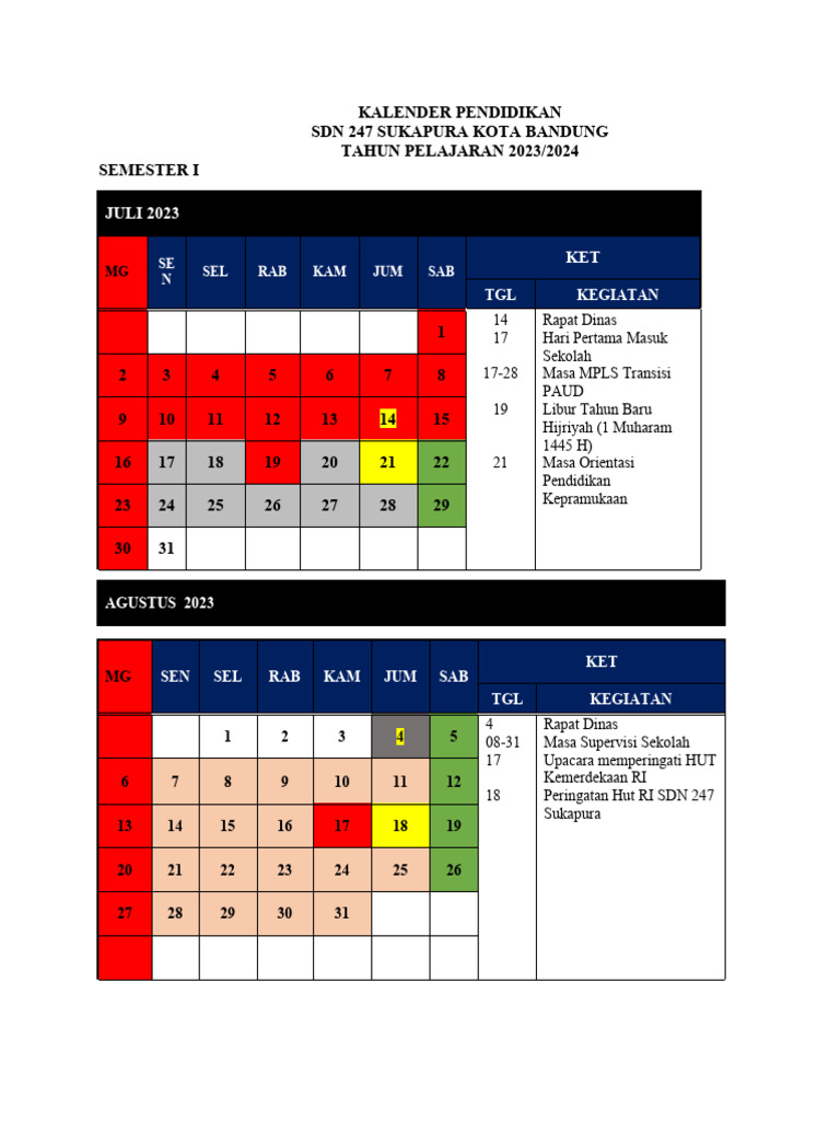KALENDER_PENDIDIKAN_2023_sd_2024_(REVISI)[1] | PDF
