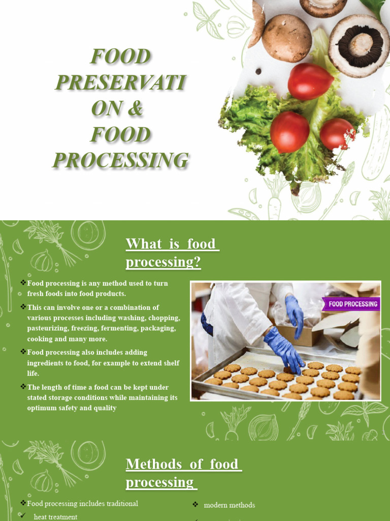 FOOD PRESERVATION & FOOD PROCESSING PDF Food Preservation Food
