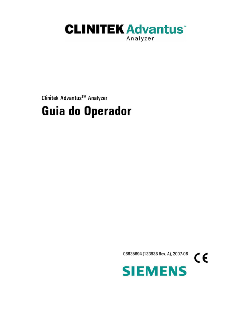 Clinitek User Manual PORTUGUÊS | PDF | Armazenamento de dados de ...