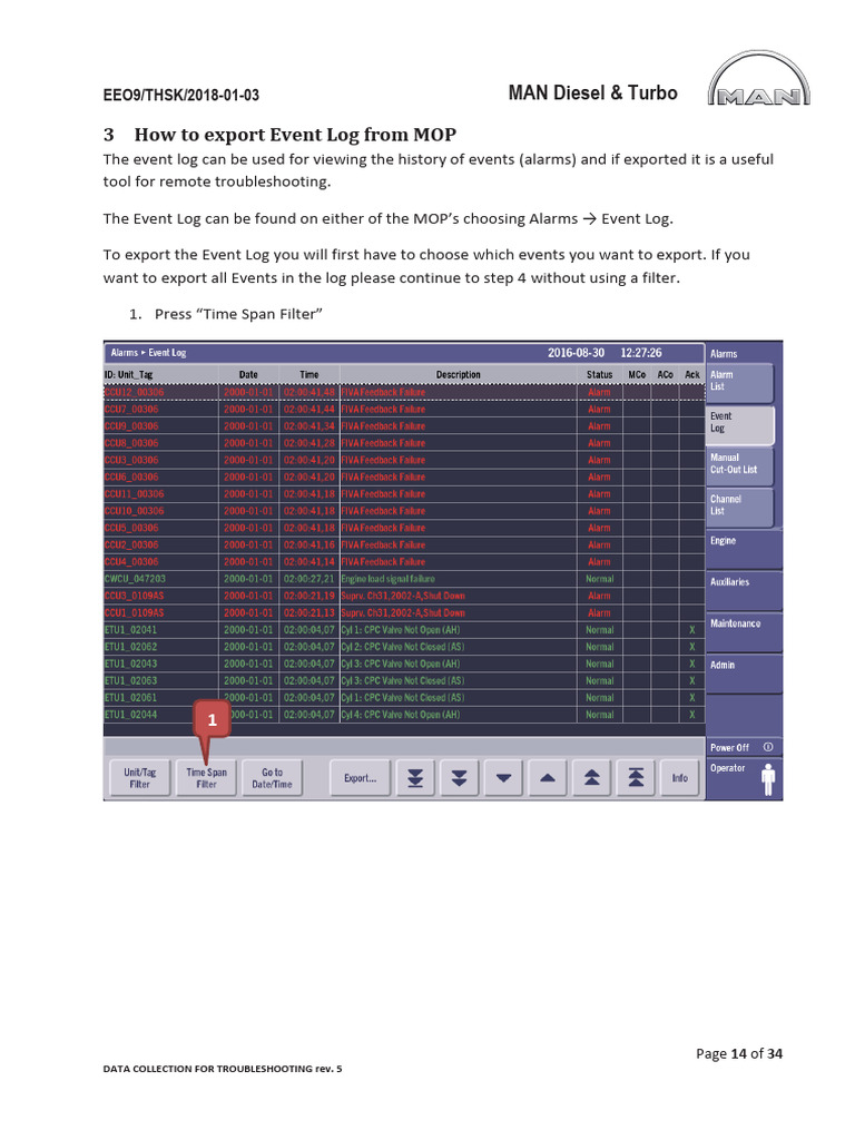 Exporting Event Logs for Troubleshooting | PDF