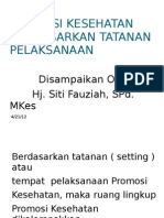 Promosi Kes Berdasarkan Tkt Pelayanan