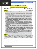 CA Foundation - Test 4 Chapters - Answer Paper