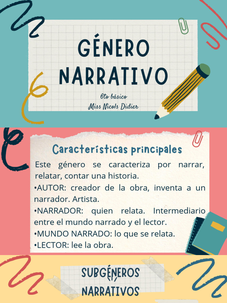 Características del Género Narrativo | PDF