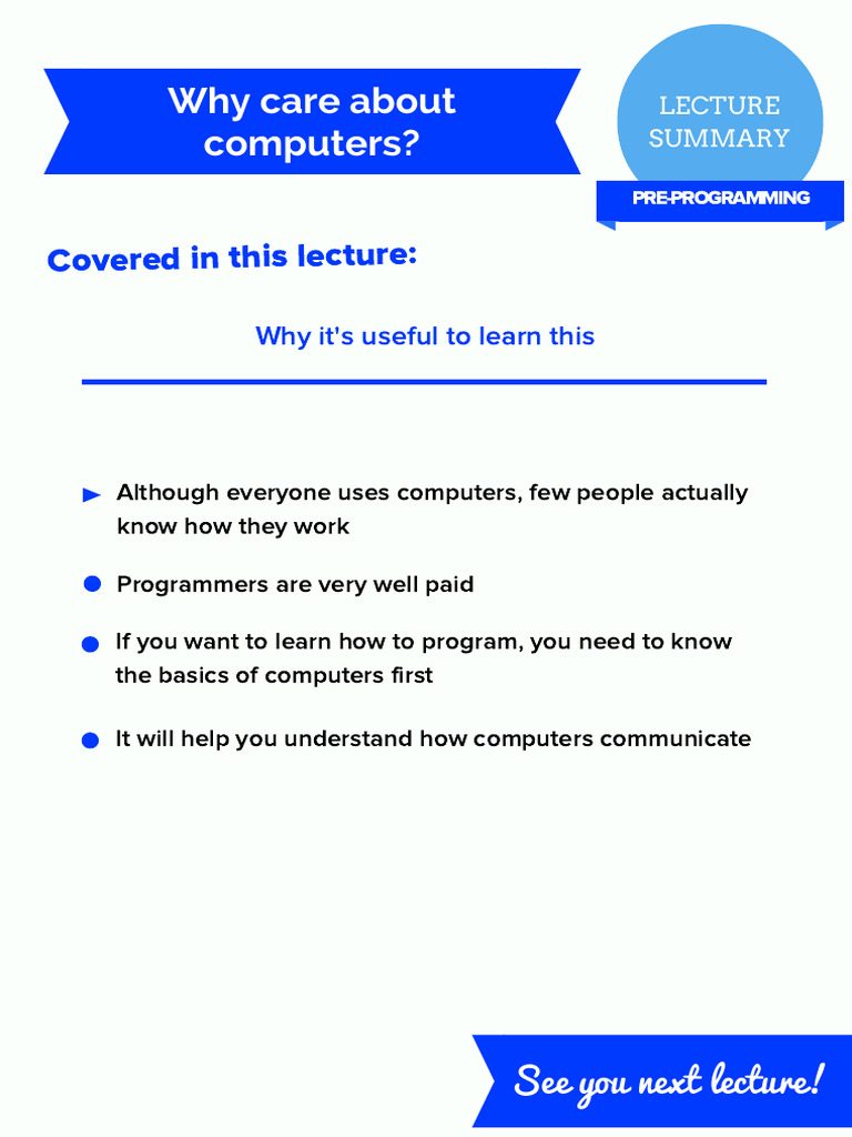 Pre Programming+ +Review+&+Recap+Section+1 | Download Free PDF ...