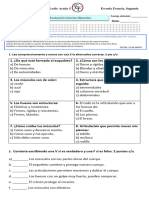 Evaluación 2 Ciencias N