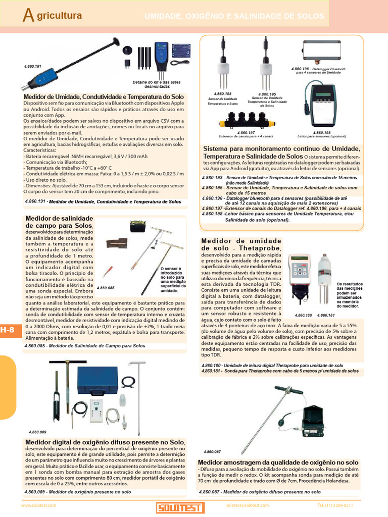 Medidores de Solo: Umidade e Salinidade | PDF