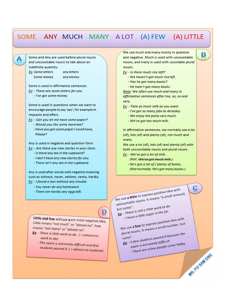 Quantifiers Exercises for 2 ESO | PDF | Noun | Linguistic Morphology