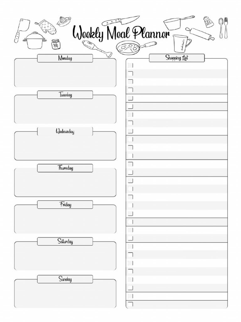 Weekly meal planner 8 5x11 110 qlje pdf