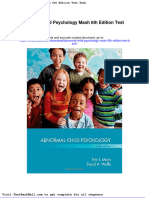 Abnormal Child Psychology Mash 6th Edition Test Bank