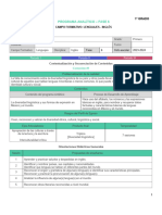 00 Programa Analitico - Lenguajes - Ingles - Primer Grado (1)