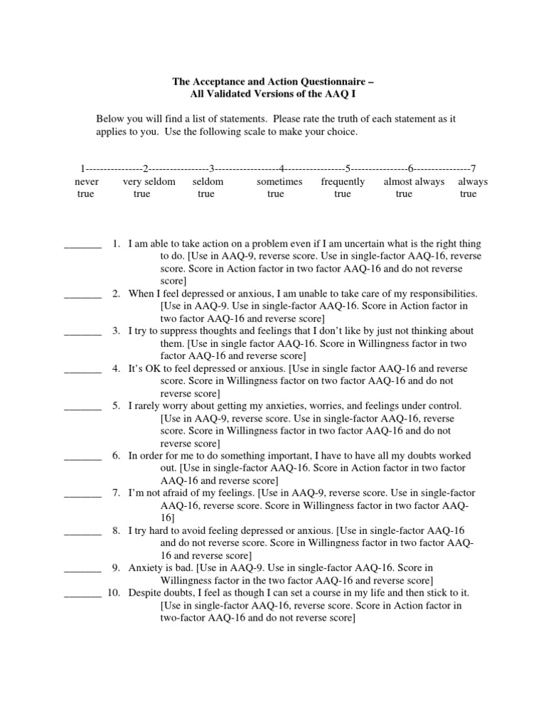 AAQ - I - and - II | PDF | Self-Improvement