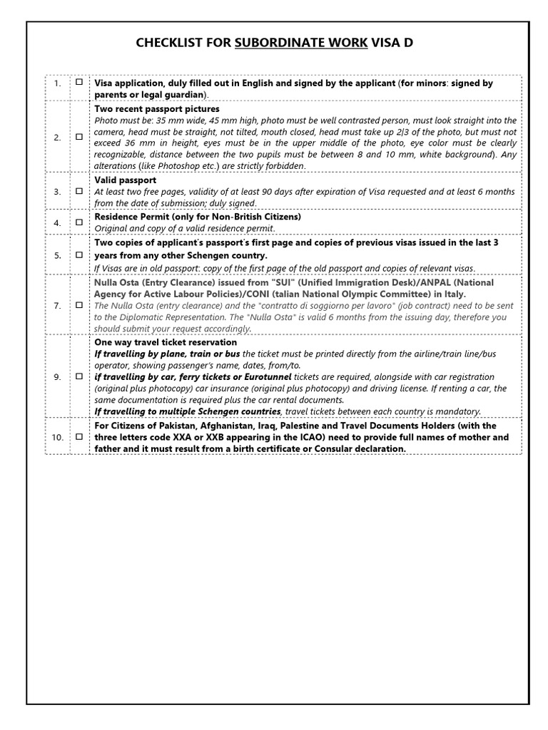 subordinate-work-visa-checklist-2022-pdf-travel-visa-passport