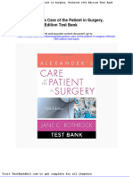 Alexanders Care of The Patient in Surgery Rothrock 16th Edition Test Bank