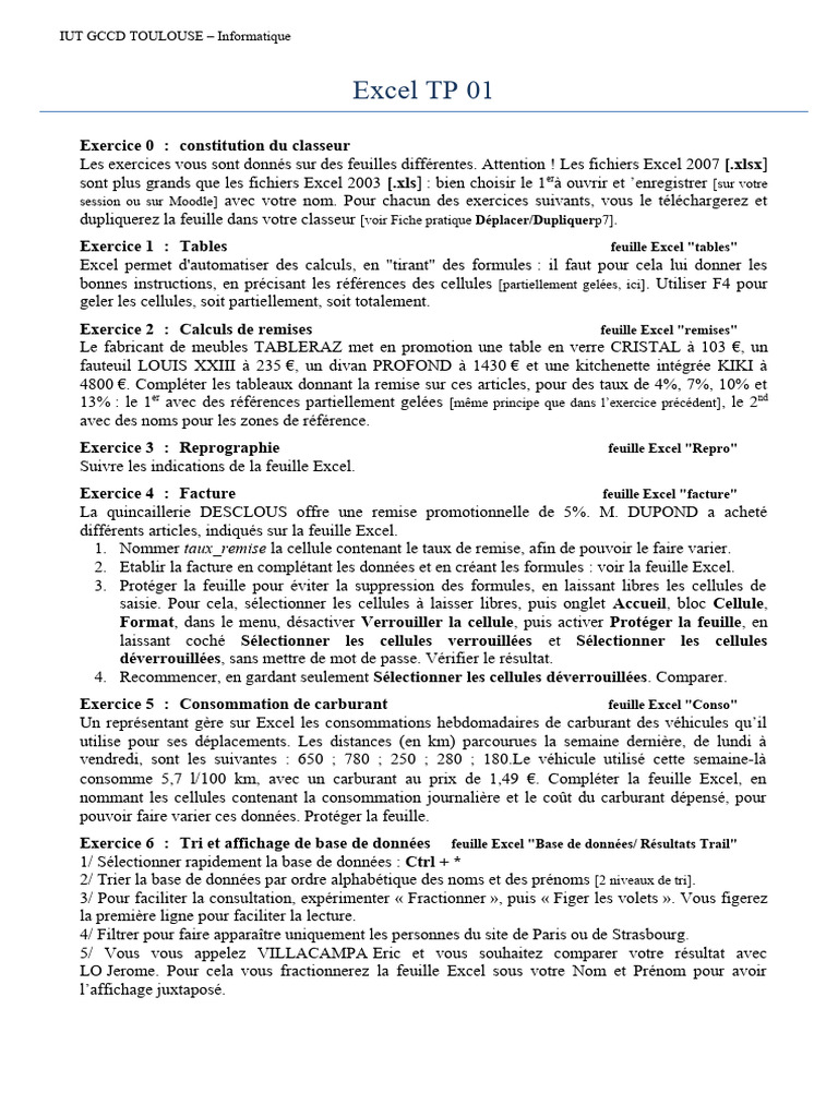 Enoncé TP 01 | PDF